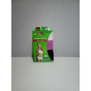Fruit Of TheLoom Women's 3 Pair Boy Shorts Cotton Stretch Underwear Panties 8 XL
